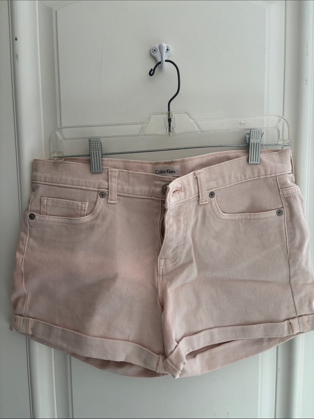 Vintage Calvin Klein Pale Pink Wash Denim Shorts
